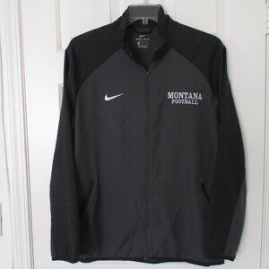 Nike Dri-Fit Mens L/S "Montana Football" Black Full-Zip Windbreaker - Size XL